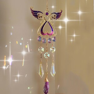 Crystal Suncatcher Sun Catching Ornament,Window Decor, Window Hanging Wind Chime,Gemstone Prism Ball Rainbow， Crystal Window Hanging