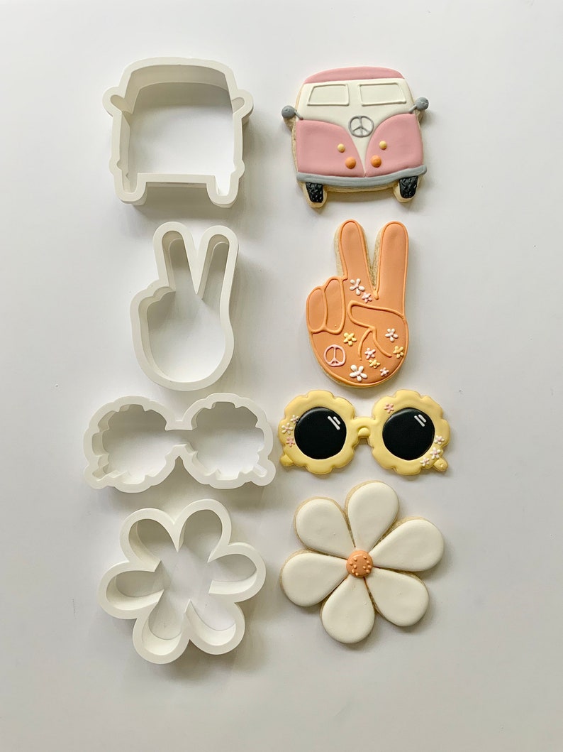 Groovy Cookie Cutter Set Etsy