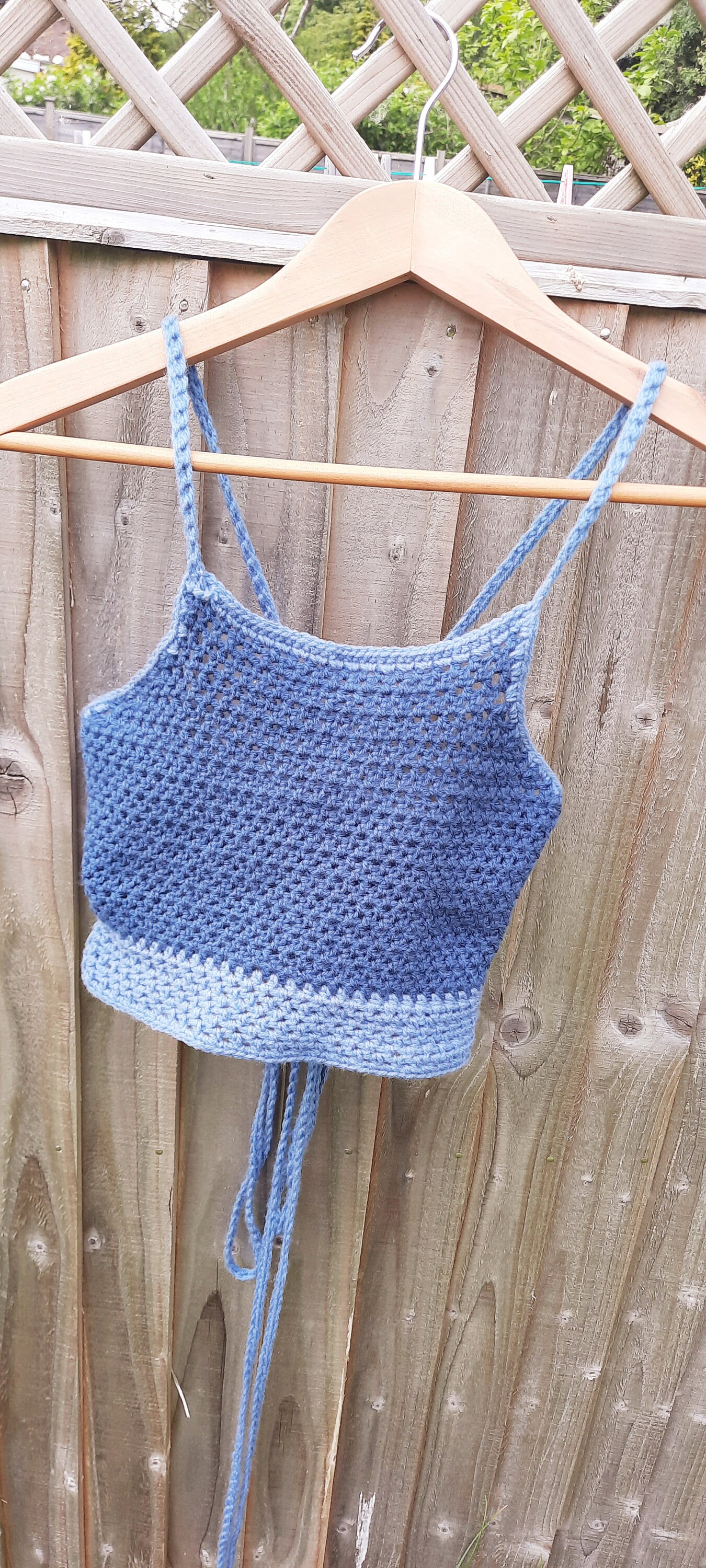 Custom made twotoned crochet halter neck tops Etsy