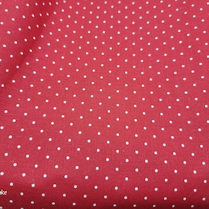 Red Polka Dot Cotton Fabric –  by Yard, 1/2 or 1/4- Limited Quantity!