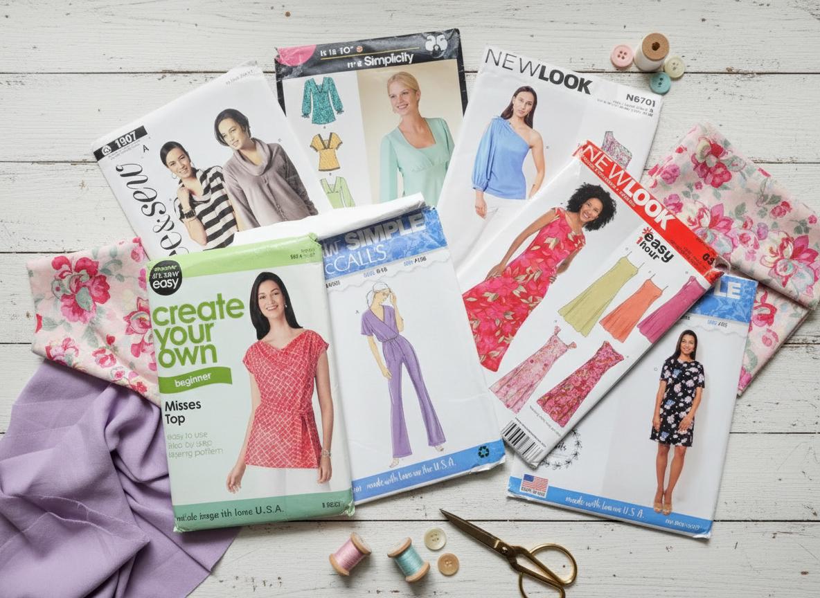 Sewing Pattern Collection Women Sewing Patterns Bundle | Tops Dresses & Jumpsuits | Uncut ...