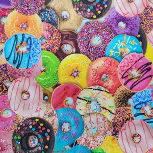 Sweet Treats Donut Fabric – Pre-Cut by Yard, 1/2, or 1/4. Almost Gone!