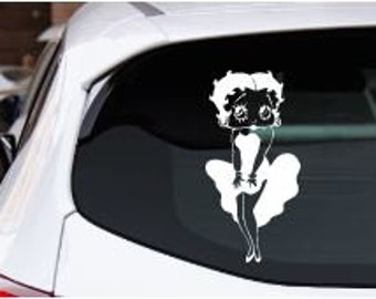 Betty Boop /Vinyl Car Decal/ Window Decals/Car Windows/Bumper Sticker/Vinyl Decal/Tumblers/Laptops/Cell Phones/Mirror