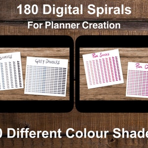 Digital Planner Rings |Digital binding rings| Digital Spirals in All colors | Digital Binding Spirals