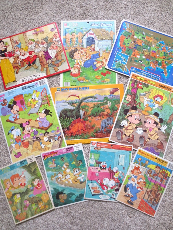 Lot of 10 Vintage Puzzles Frame Tray From the 60s 70s and - Etsy Lot of 10 Vintage Puzzles Frame Tray From the 60s 70s and - Etsy
