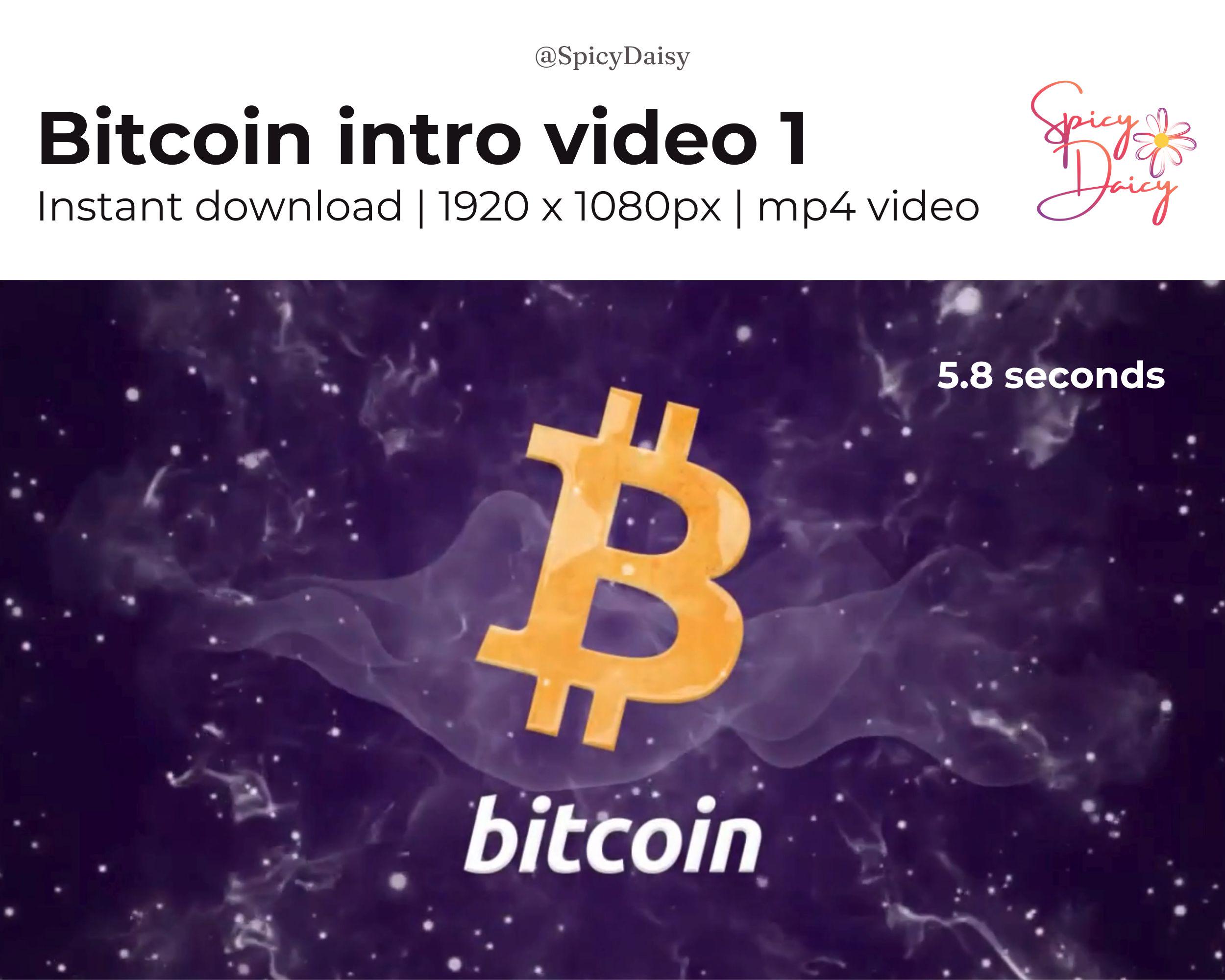 Crypto video | Bitcoin Intro Video | Coin Drop & Glass Reveal | set of 2  MP4 Digital Download