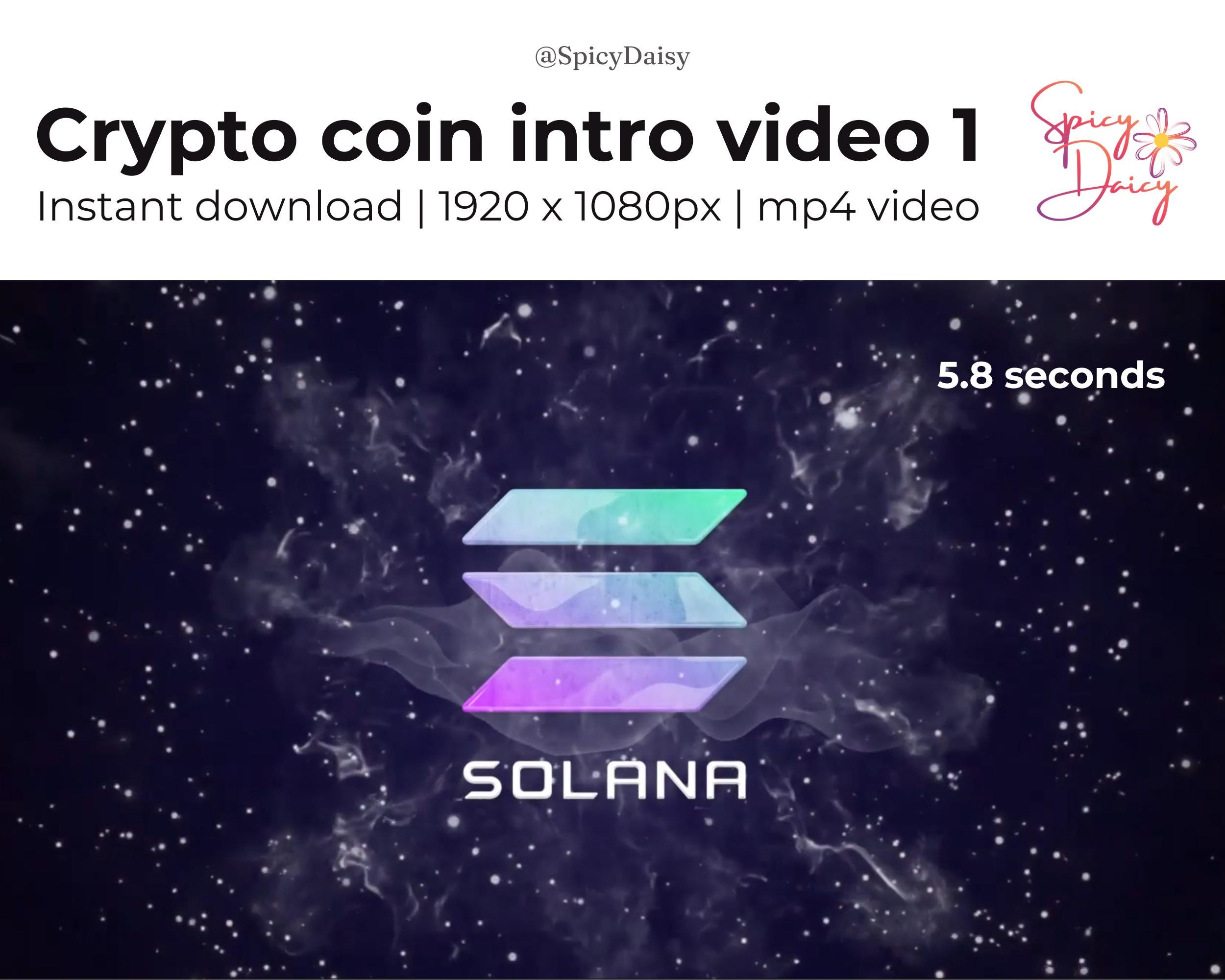 Solana Intro Video 02 (2 Intros)| Crypto Coin Animation Set of 2 | Energy  Burst Intro | Glass Intro | Cryptocurrency Bull Run Promotions - Etsy New  Zealand