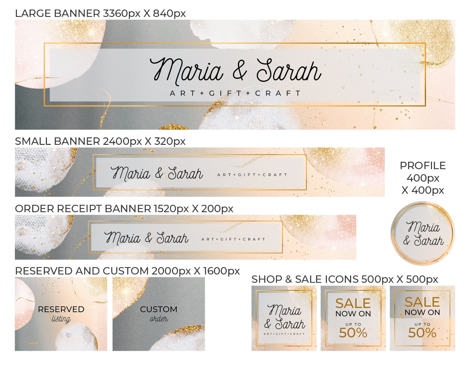 Etsy Shop Template Etsy Shop Branding Kit Shop Etsy UK