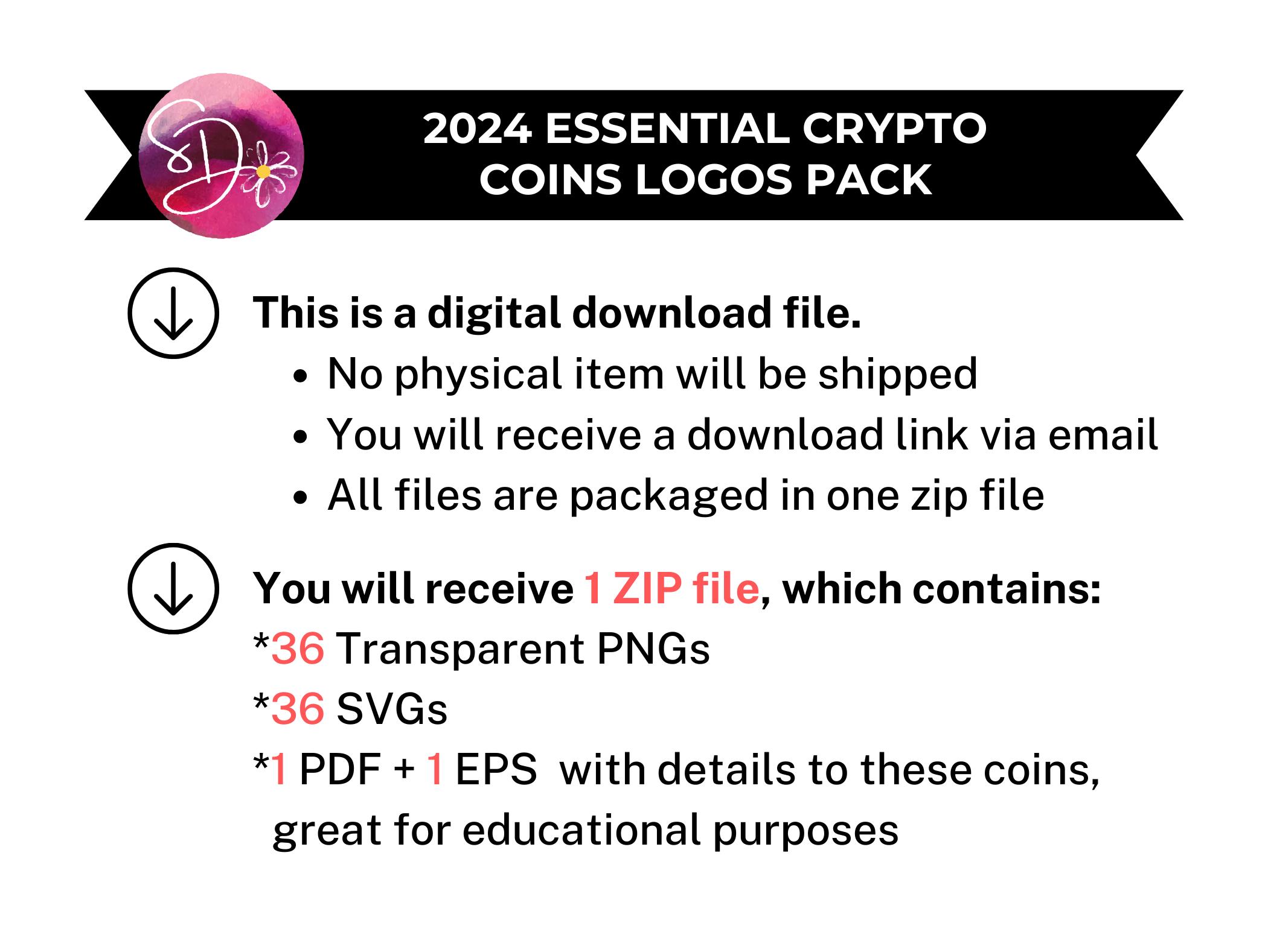 2024 Crypto Logos Pack – 36 Black Coin Icons (digital Download) - Etsy