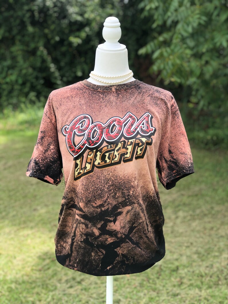 Coors Light Shirt Coors Light Bleached Shirt Coors Light Etsy