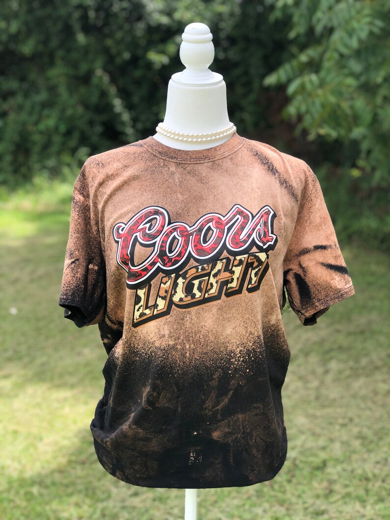 Coors Light Shirt Coors Light Bleached Shirt Coors Light Etsy