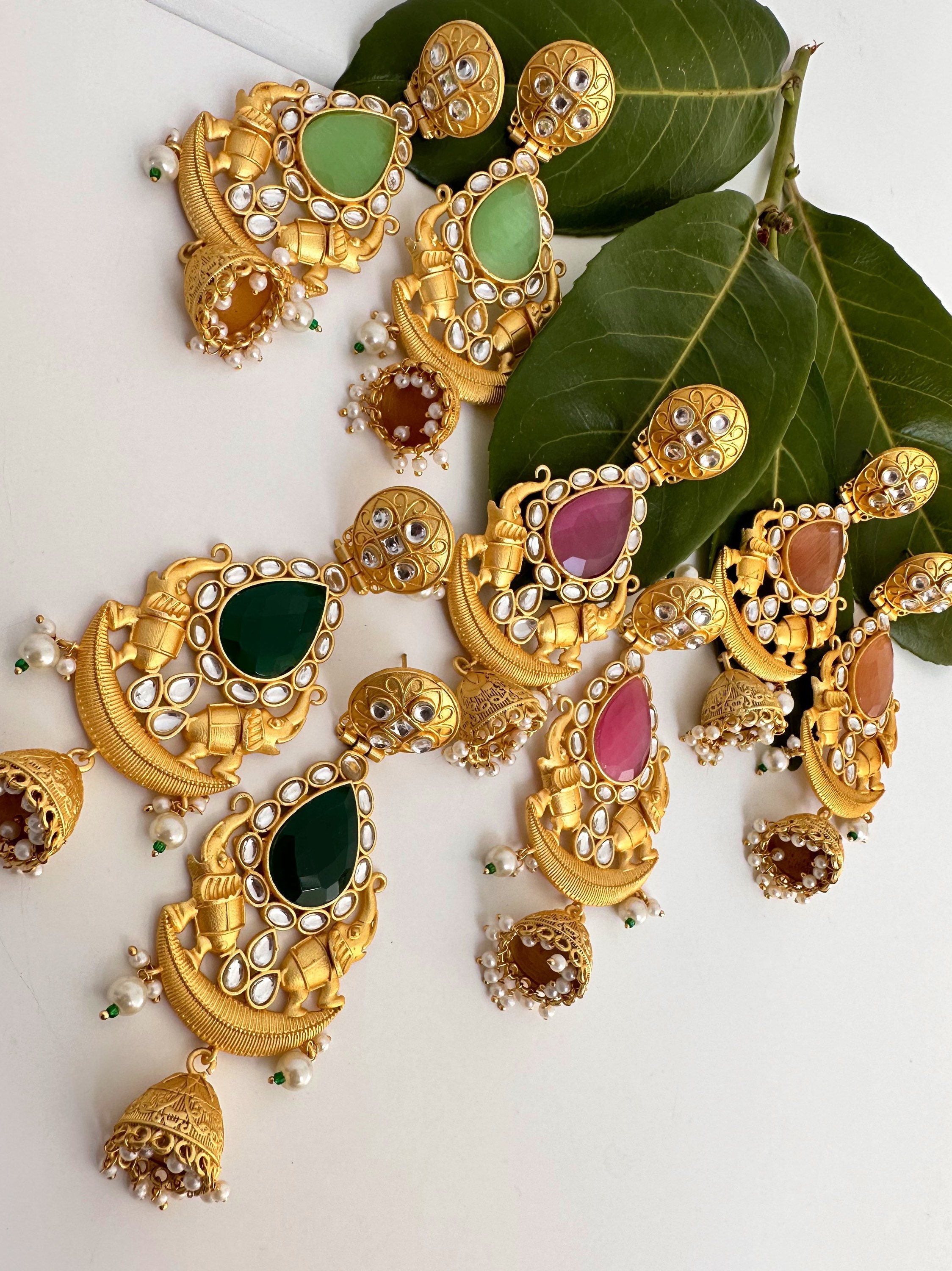 Chandelier jhumka earrings discount