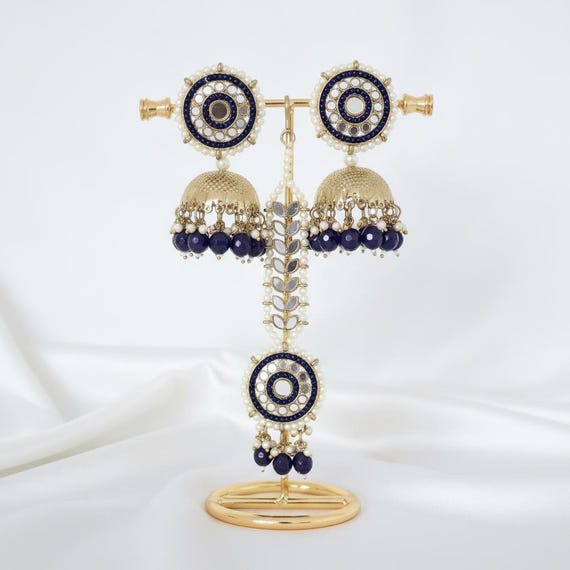 Collier Pendentif Perles Et Cristaux Indien - Style Ethnique, Mariage, Fête