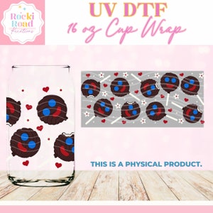 Paleta Payaso UV Dtf Cup Wrap 16oz. Glass | DIY Cup | Mexican Candies Stickers Gift for Her | Trendy Cup Wraps Latina Hispanic Mexican Wrap