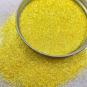 BUMBLEBEE | Fluorescent High Brightness Iridescent Yellow Fine Glitter | Sparkling Lemonade Yellow | Sunflower | Sunshine | Tumblers, Crafts