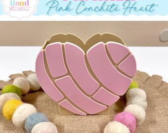 Pink Conchita Heart Pen Pencil Holder 3D Printed Display for School Office Essentials Desk Decor Mexican Modern Aesthetic Brushes Tray