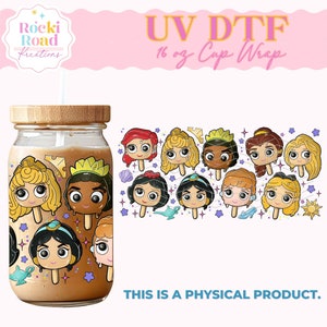Scary Magical Paletas (6578) |UV Dtf Cup Wrap 16oz. Glass | DIY Cup | Spooky Horror | Halloween Scary | Gift for Her | Trendy Wraps
