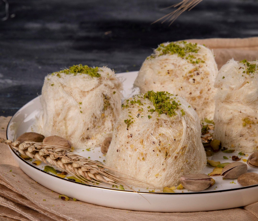 Traditional Floss Halva With Pistachio Turkish Cotton Candy Etsy