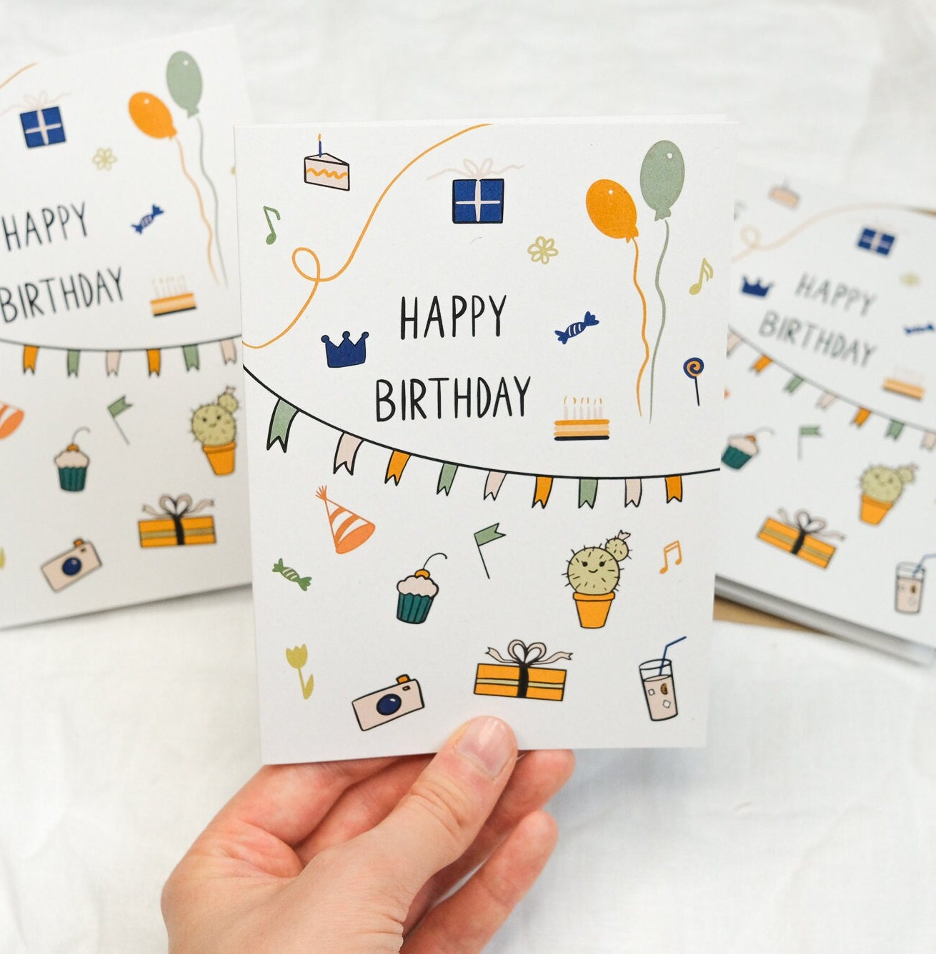 Set: Umfangreiches Geburtstagskarten Set Happy Birthday - Etsy.de