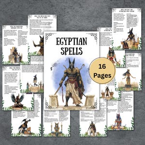 Ancient Egyptian Spellbook, Wicca spells printable, Egypt Grimoire pages, witchcraft Rituals, white witch, magick, pagan, BOS guide