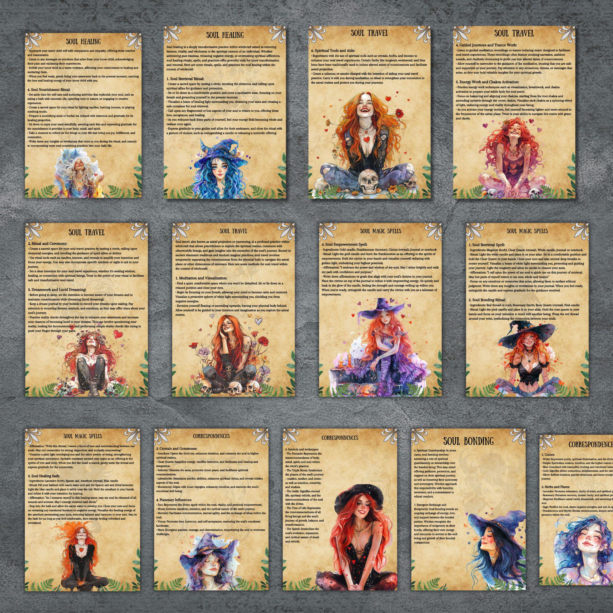 Perfect Soul Magic Pages, Grimoire, Printable Witch Kit, Soul Travel ...