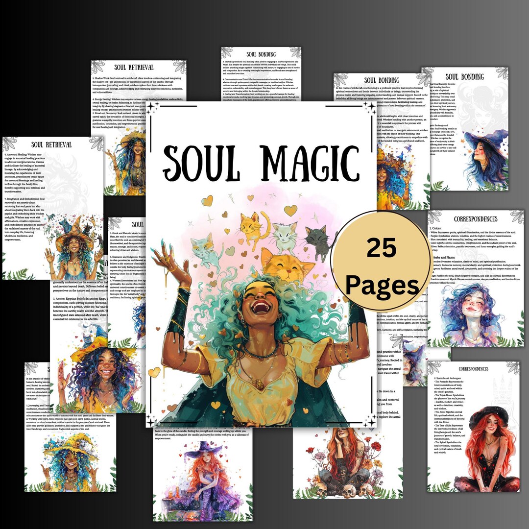 Perfect Soul Magic Pages, Grimoire, Printable Witch Kit, Soul Travel ...