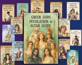 Real Greek Gods Guide, Grimoire bundle, Greek goddess book of shadows, Rituals, Invocation, altar, setup, witchcraft, Pagan, prayers sheets