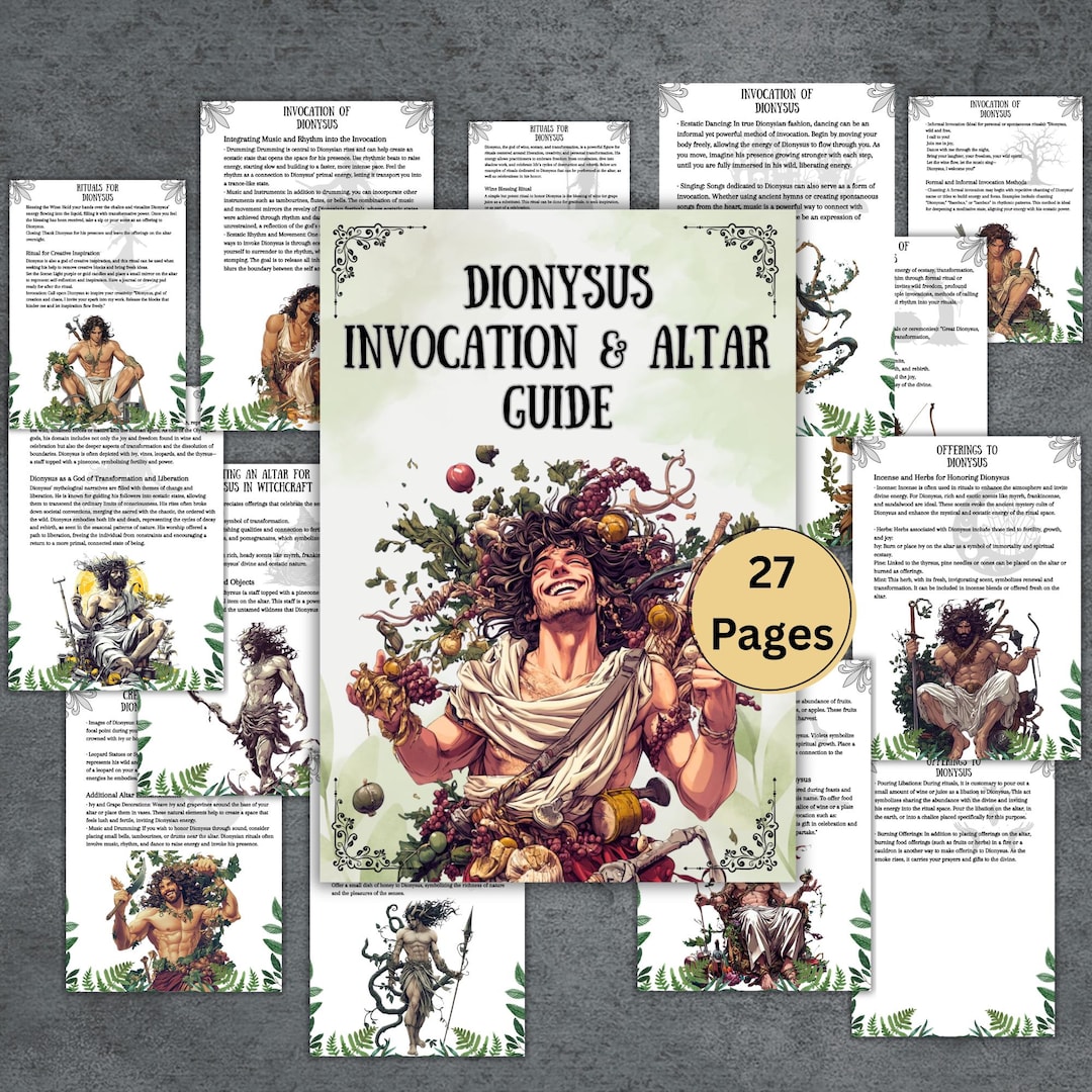 Greek God Dionysus Altar Guide, Invocation, Prayers, Witchcraft ...