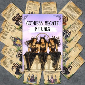 Witchcraft Hecate Rituals Grimoire Pages, Printable Book of Shadows, witchy, Pagan deity, Triple Goddess Hekate, Magic, BOS