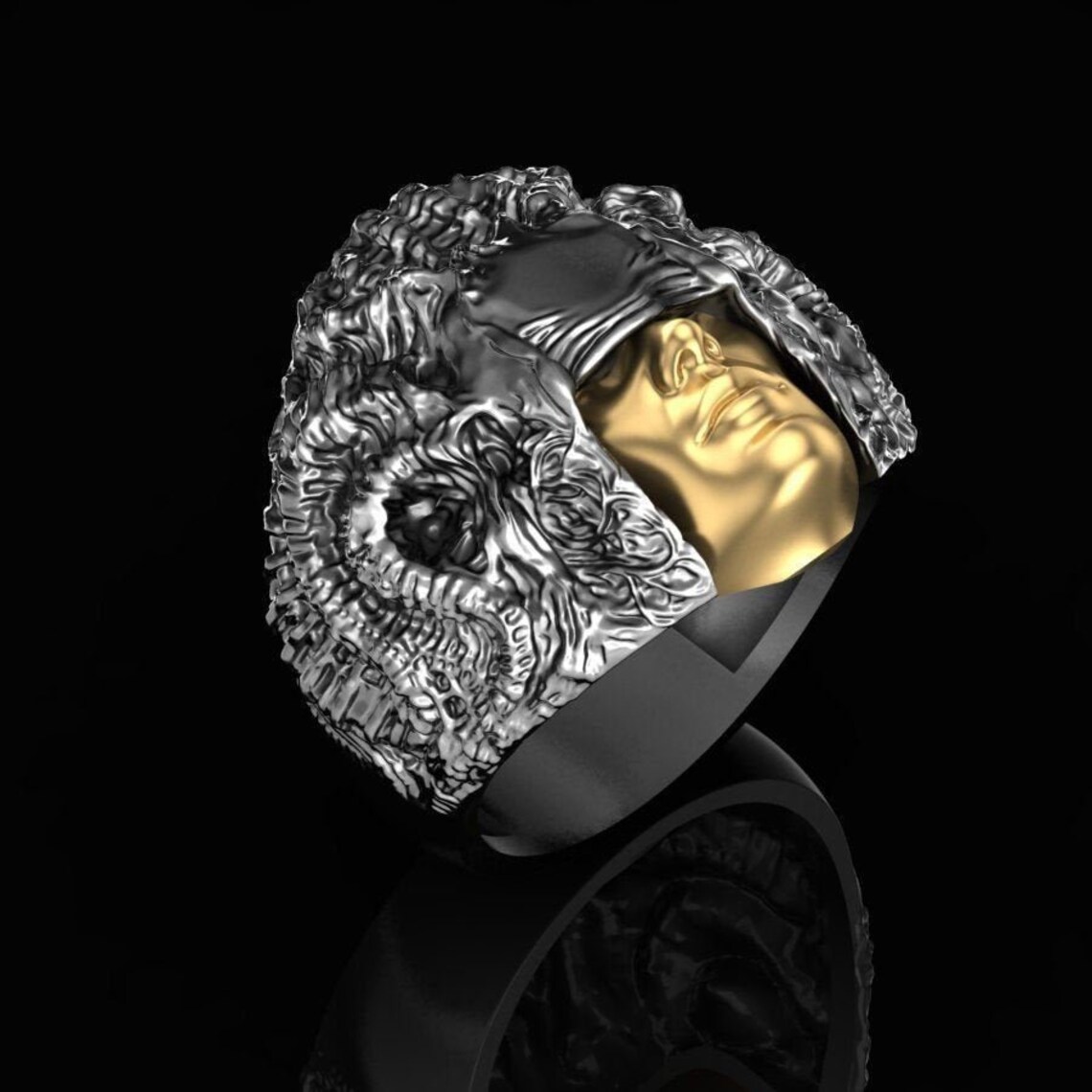 925 sterling silver monster ring monster statement ring Etsy