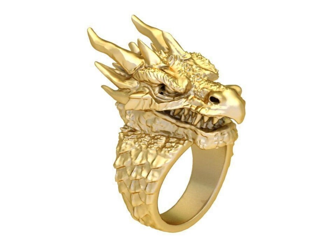 Dragon Men Ring Silver Dragon Ring Solid Silver Dragon Ring Etsy