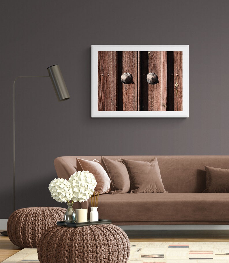 Brown Door Printable Urban Wall Art Door Wall Art Rustic Etsy