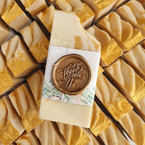 Custom soap favours for wedding, baby, bridal showers bomboniere - Wax Seal