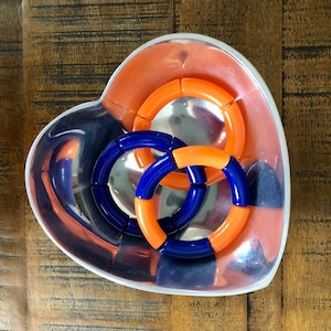 GAME DAY - Blue and Orange Bracelets // 12 mm Acrylic Bracelets // Stretch Bracelet // Stack Bracelets // Resin Tube Bracelet // Lightweight