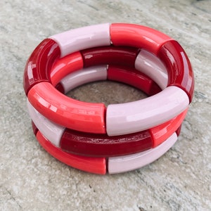 GRACE Stack -  Acrylic Bangle Bracelets // Mix & Match // Lightweight // Valentine's Bracelets // Gift for Her