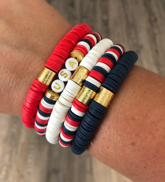 Patriotic Bracelet Stack Patriotic Bracelet Stack