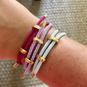 SUTTON - Cable Bracelets { 8 COLORS } // Braided Gold Cable Bracelet // Gift for Her // Lightweight Bracelet