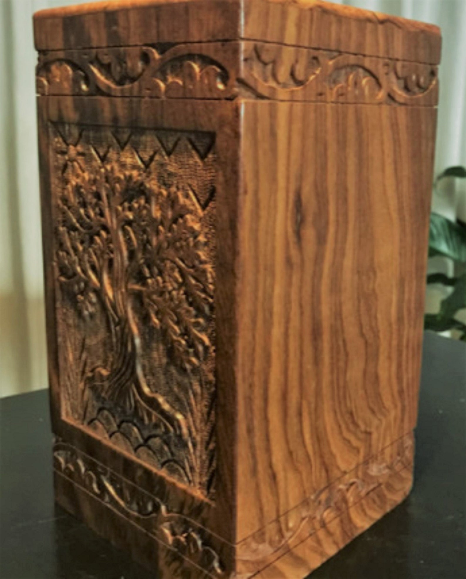 Handmade Rosewood Urn for Human Ashes Tree of Life Wooden Etsy