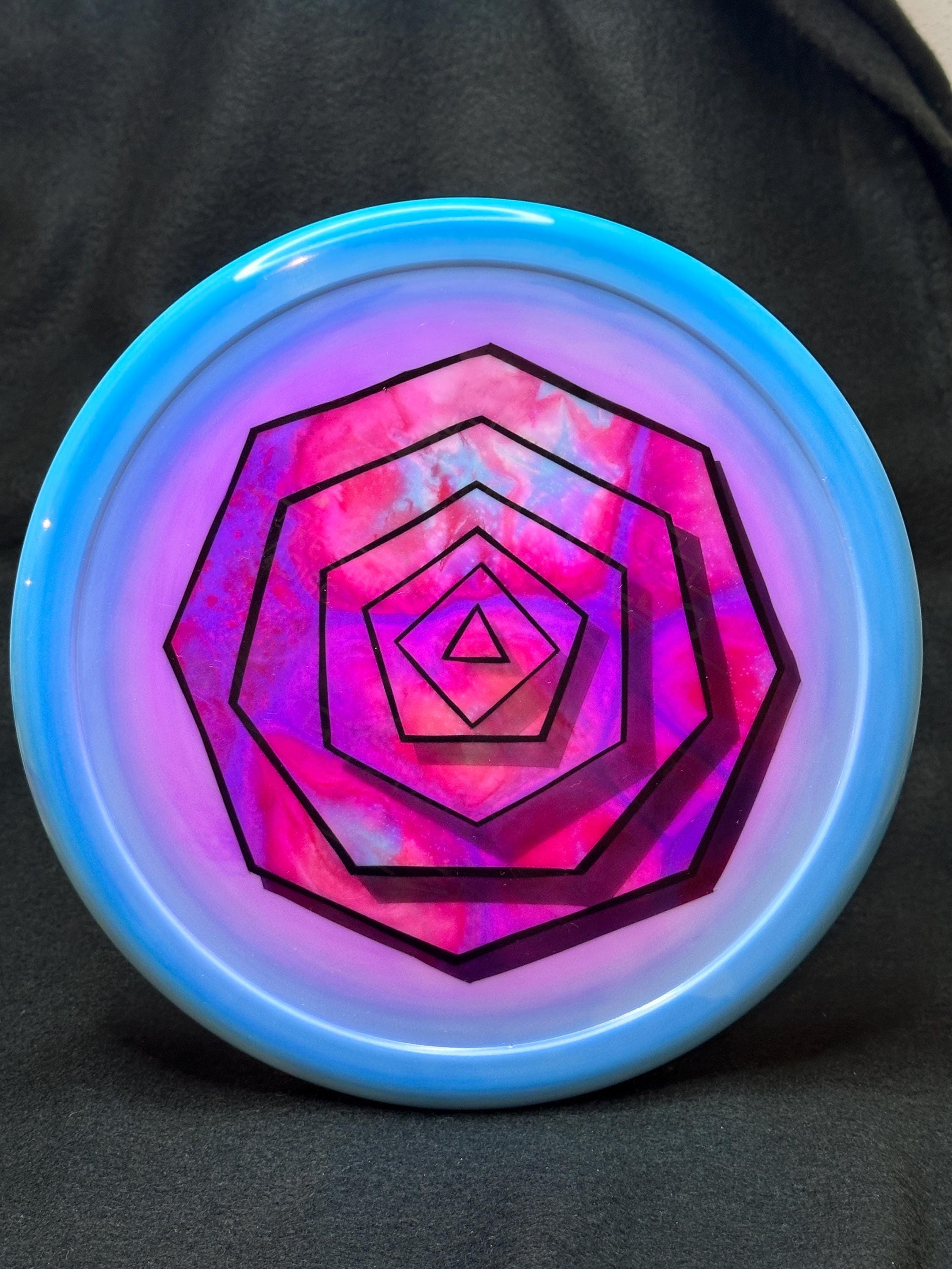 Custom Stencil Dyed Disc - Etsy
