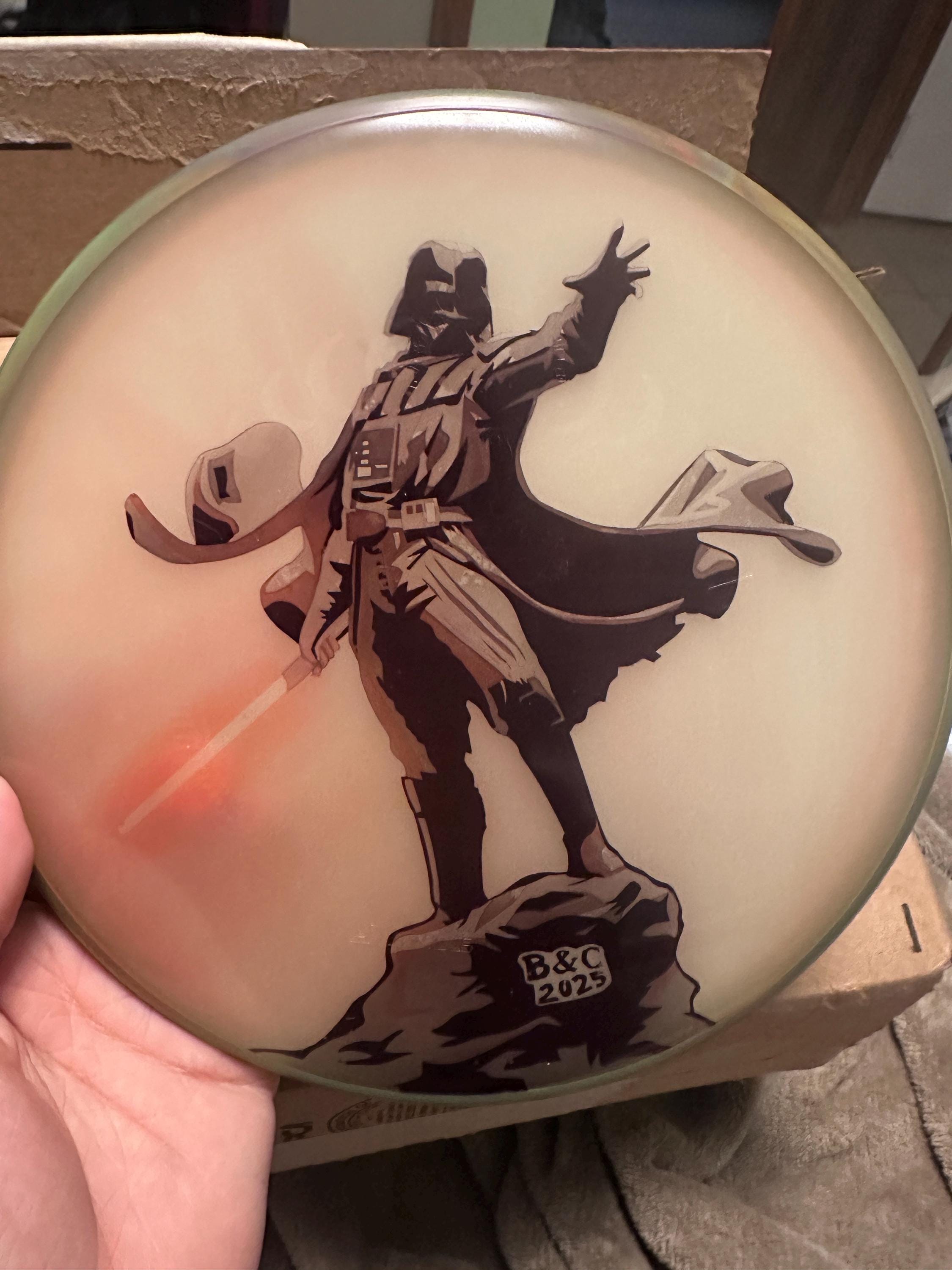 Custom Stencil Dyed Disc - Etsy