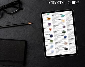 Crystal Reference Chart - Spirituality/Learning/Information/Geological - PRINTABLE/INSTANT DOWNLOAD