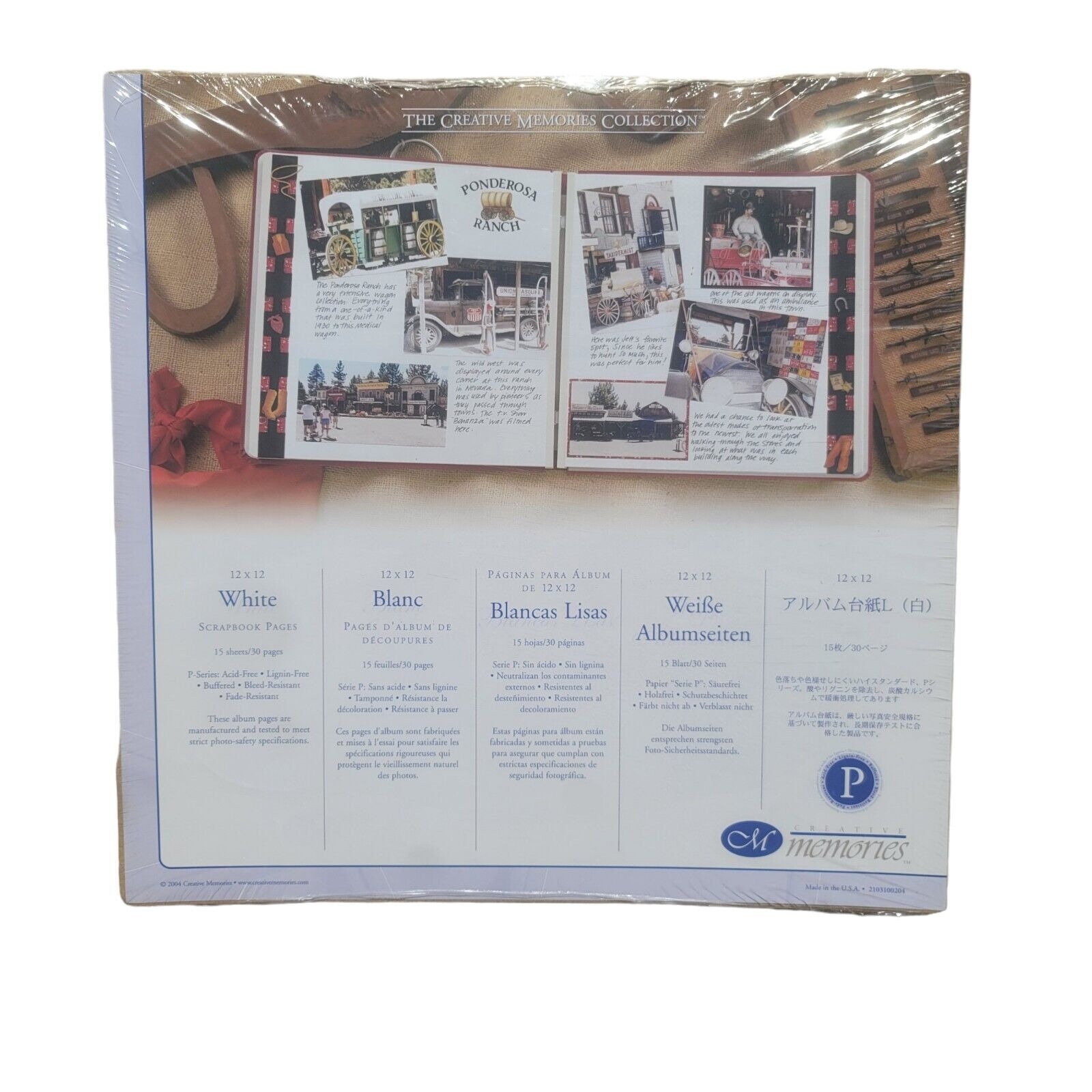 The Creative Memories Collection White Scrapbook Refill Pages 12 X 12 (2004  Discontinued ORIGINAL SIZE)