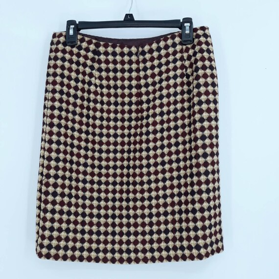 Vintage 80s Eddie Bauer Skirt Wool Plaid Pencil K… - image 4