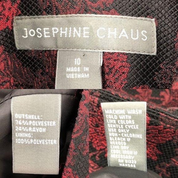 Vtg 80's Josephine Chaus Blazer Oriental Jacquard… - image 3
