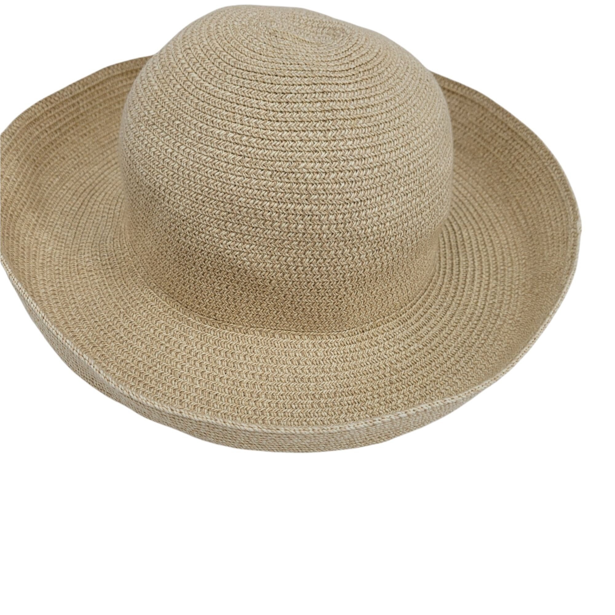 166 Floppy Paper Sun Hat Flexible Tan 