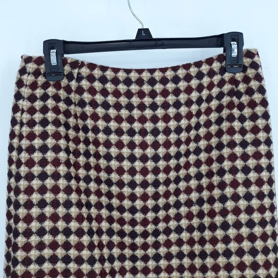Vintage 80s Eddie Bauer Skirt Wool Plaid Pencil K… - image 2