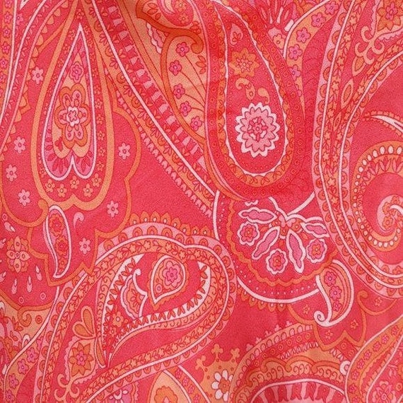 Vintage Pink Coral Bandana Paisley Print Sleevele… - image 6