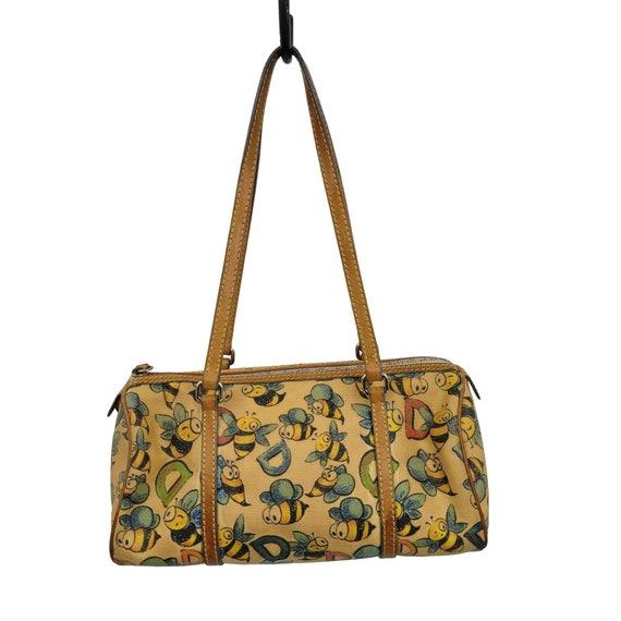Vintage Dooney Bourke Barrel Shoulder Bag Novelty Spelling