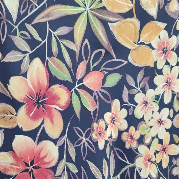 Vtg 90's Skirt Sheer Botanical Tropical Floral Hi… - image 3