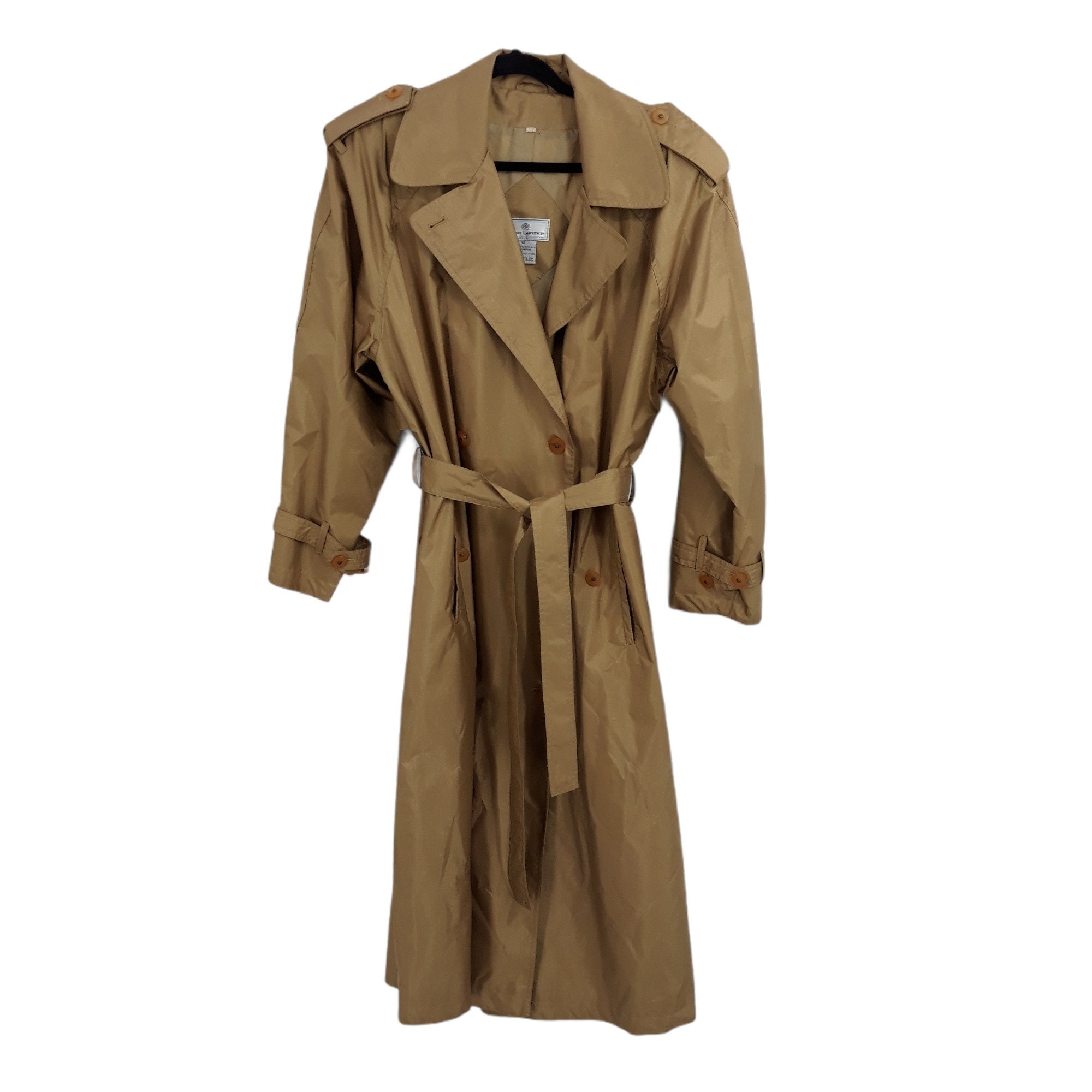 Vintage 80's Maggie Lawrence Trench Coat Belted Double - Etsy UK